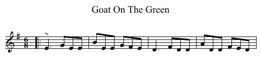 Goat On The Green - staff notation