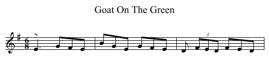 Goat On The Green - staff notation