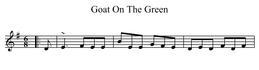 Goat On The Green - staff notation