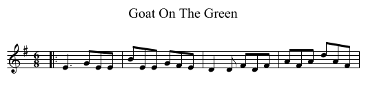 Goat On The Green - staff notation