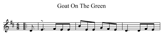 Goat On The Green - staff notation