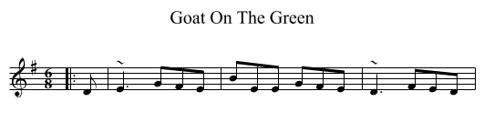 Goat On The Green - staff notation
