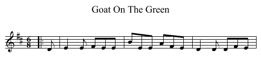 Goat On The Green - staff notation