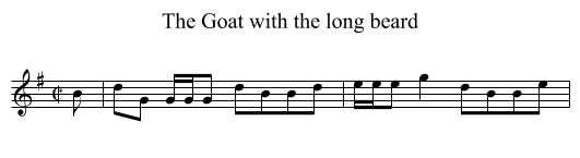Goat with the long beard, The - staff notation
