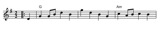 Goathland Square Eight - staff notation