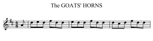 GOATS' HORNS, The - staff notation