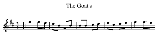 Goat's, The  - staff notation
