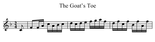 Goat’s Toe, The - staff notation