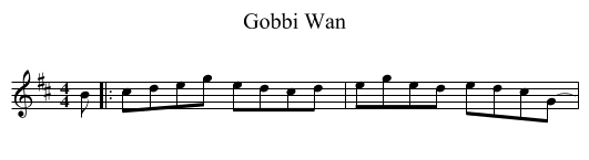 Gobbi Wan - staff notation
