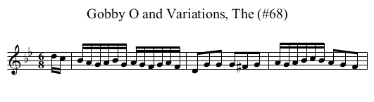 Gobby O and Variations, The (#68) - staff notation