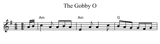 Gobby O, The  - staff notation