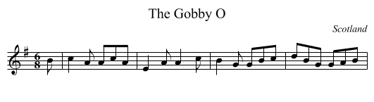 Gobby O, The - staff notation