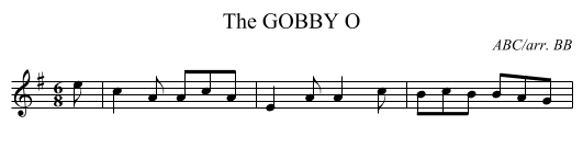 GOBBY O, The - staff notation