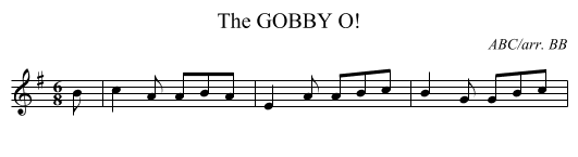 GOBBY O!, The - staff notation