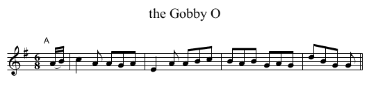Gobby O, the  - staff notation