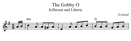 Gobby O, The  - staff notation