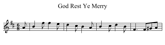 God Rest Ye Merry - staff notation