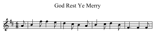 God Rest Ye Merry - staff notation