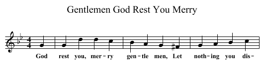 God Rest You Merry, Gentlemen - staff notation