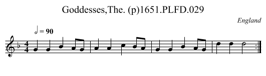 Goddesses,The. (p)1651.PLFD.029 - staff notation