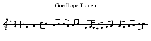 Goedkope Tranen - staff notation