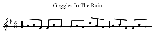 Goggles In The Rain - staff notation