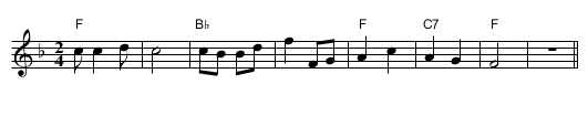 Goin' Down South - staff notation