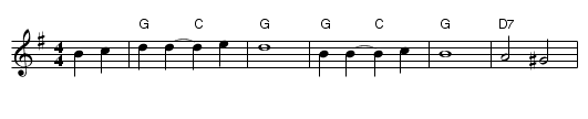Going Down South - staff notation