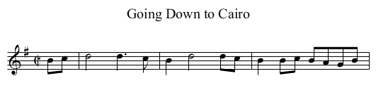 Going Down to Cairo - staff notation