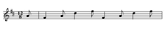 Going for Water - staff notation