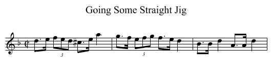 Going Some Straight Jig - staff notation