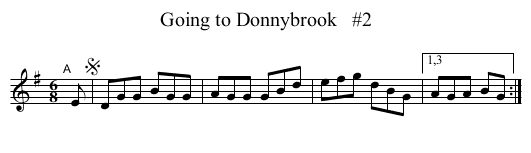 Going to Donnybrook   #2 - staff notation