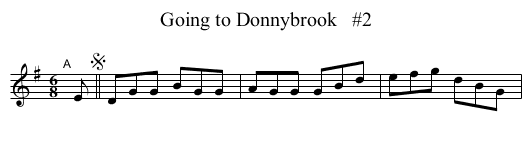 Going to Donnybrook   #2 - staff notation
