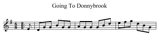 Going To Donnybrook - staff notation