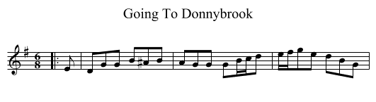 Going To Donnybrook - staff notation