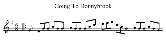 Going To Donnybrook - staff notation