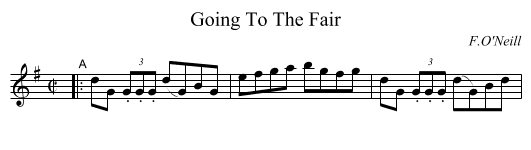 Going To The Fair - staff notation