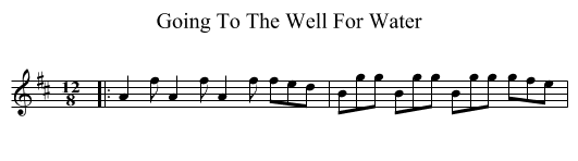 Going To The Well For Water - staff notation