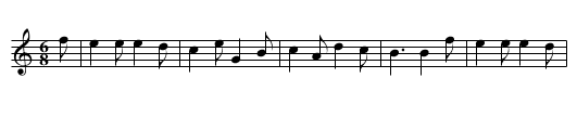 Gold in Goupins - staff notation