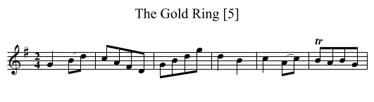 Gold Ring [5], The - staff notation