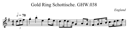 Gold Ring Schottische. GHW.038 - staff notation