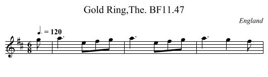 Gold Ring,The. BF11.47 - staff notation