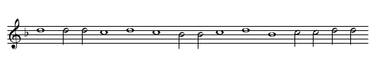 Golden Apple theme - staff notation
