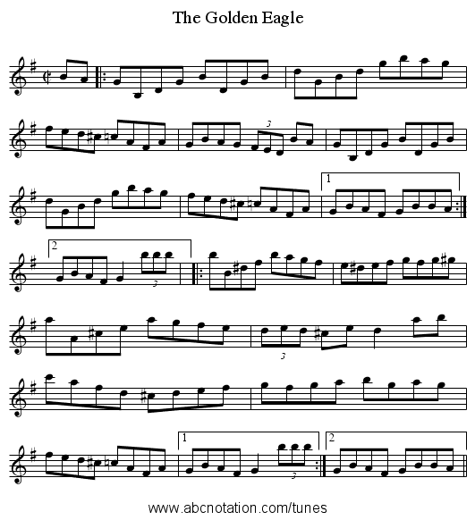 Golden Eagle, The - staff notation