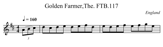 Golden Farmer,The. FTB.117 - staff notation