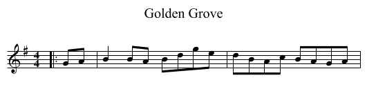 Golden Grove - staff notation