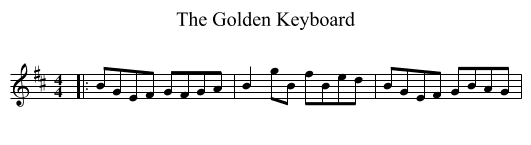 Golden Keyboard, The  - staff notation