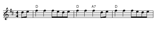 Golden Slippers - staff notation