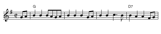 Golden Slippers - staff notation