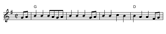 Golden Slippers - staff notation